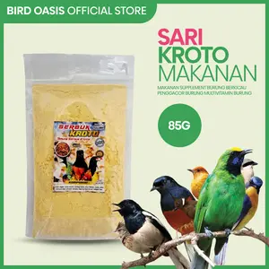 Bird Oasis Serbuk Sari Kroto 85g Tepung Tambahan Kaya Protein Nutrisi Untuk Semua Burung Kicau Supplement Makanan Burung