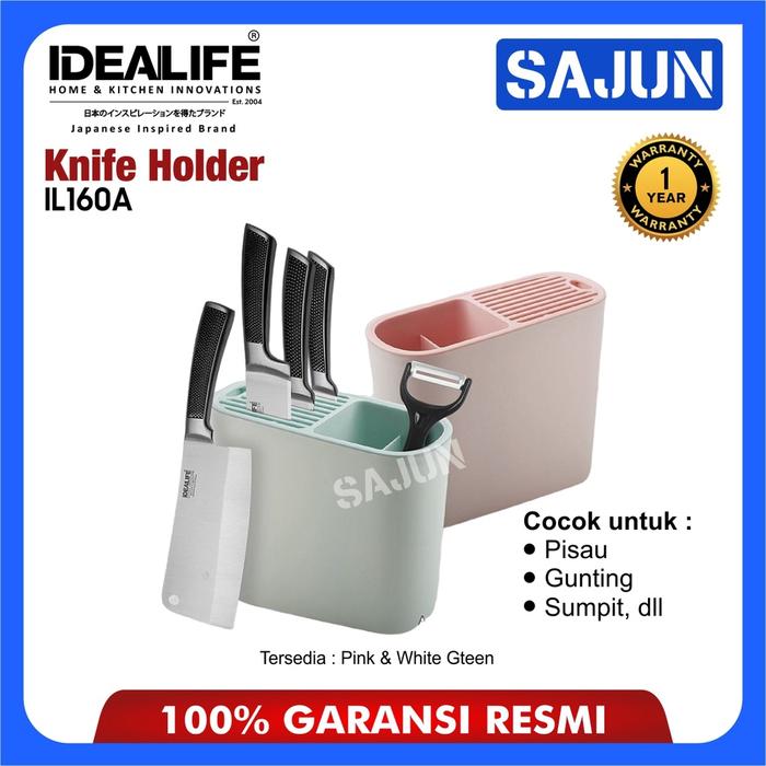 Gambar IDEALIFE Knife Holder Tempat Simpanan Pisau Dapur IL-160A / IL160A dari Sajun Electronic Kota Administrasi Jakarta Utara Tokopedia