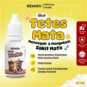 REMOV Obat Tetes Mata Mencegah Iritasi Mata & Mengobati Katarak Ringan Kucing Dan Anjing 10ml