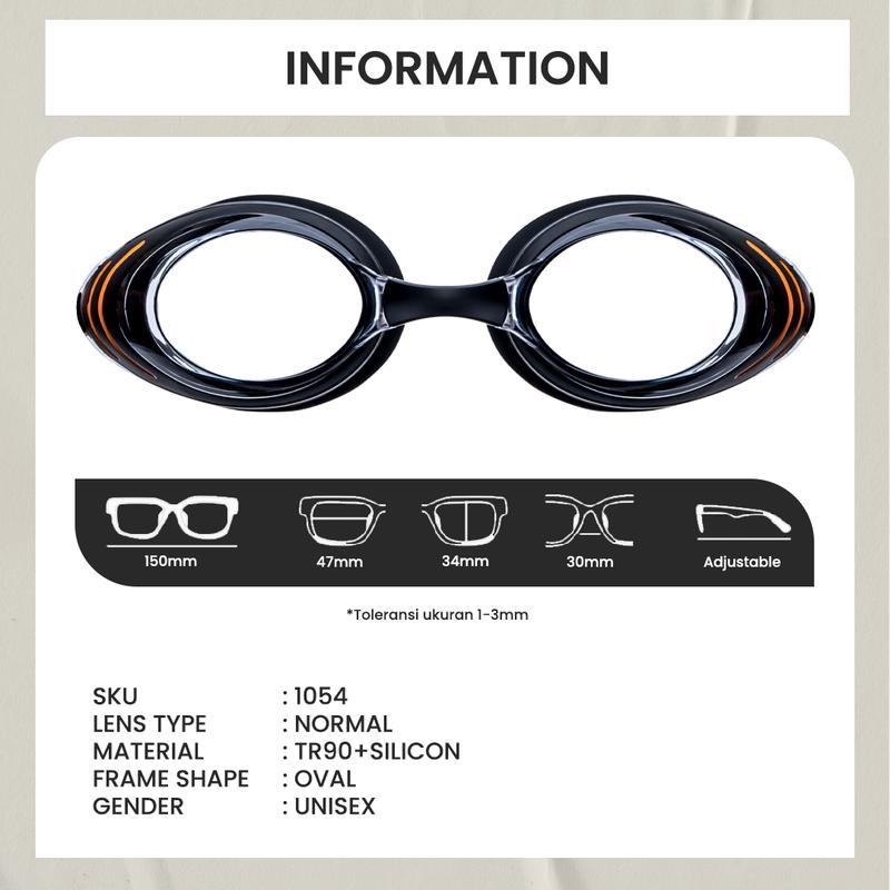 Kacamata Renang Anti Fog Berrybarton 1054 Frame Sport Pria Wanita 5