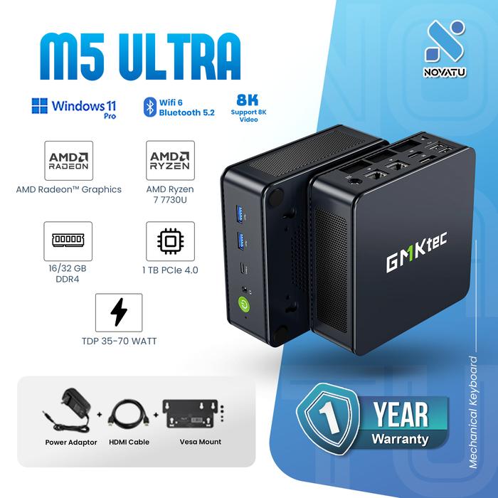 Promo GMKTEC MINI PC AMD Ryzen 7 7730U M5 Ultra 16GB RAM DDR4 1TB SSD ...