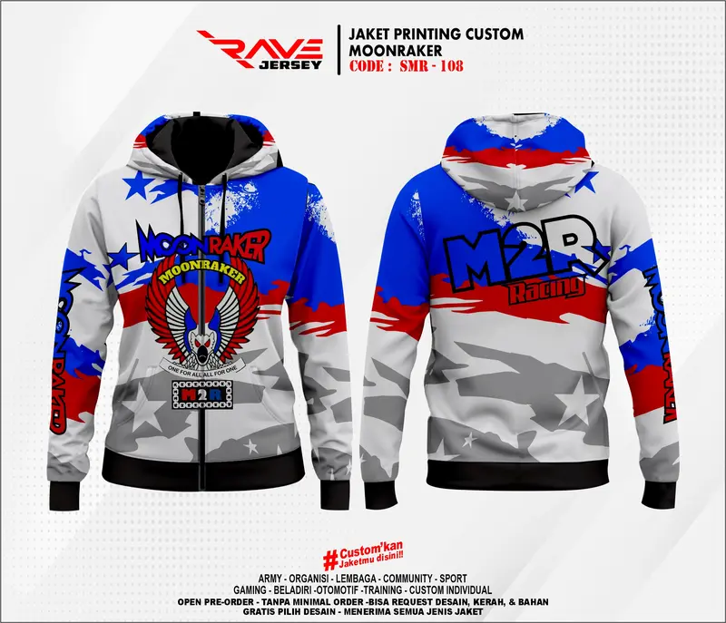 JAKET MOONRAKER SESI 2 FULL PRINTING SUBLIMATION CUSTOM (DESAIN SUKA SUKA) 2