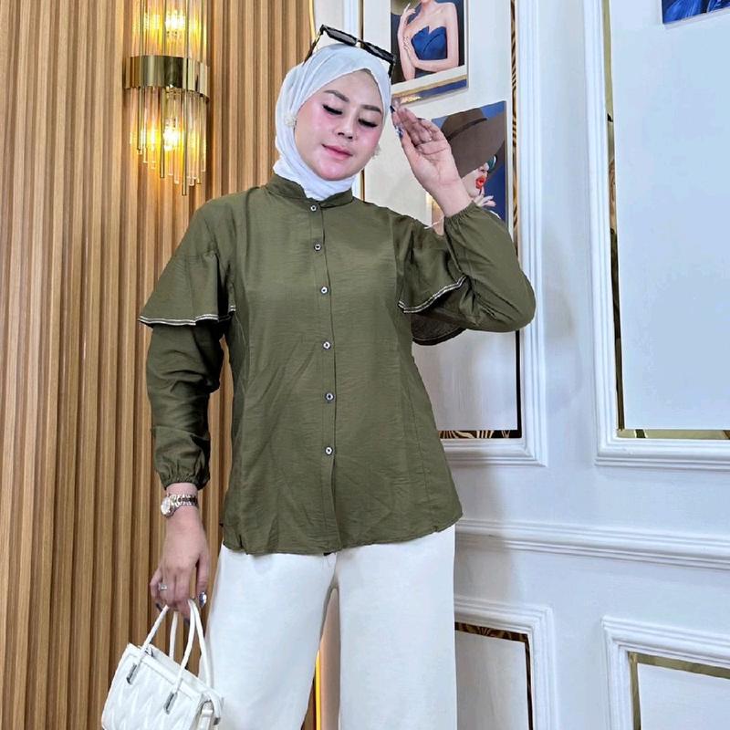 AA - Kemeja NAGITA / Atasan Wanita / kemeja pololinen / atasan pololinen Casual / Nagita Shirt 3