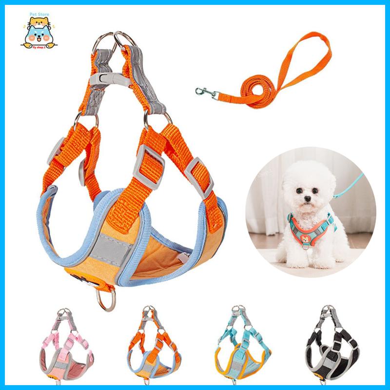 Dây kéo cho chó, loại áo vest, hàng nghìn người khen ngợi, thích hợp cho chó đi dạo, Teddy Kogi, vật nuôi Nhỏ và Trung Bình dây kéo ngực và lưng phát sáng, thích hợp cho mèo và chó, sử dụng vào ban đêm