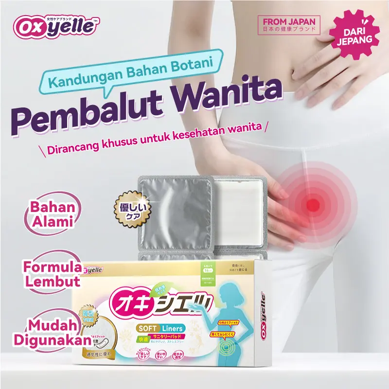 Oxyelle Herbal Pantyliner Wanita｜Lembut Nyaman Segar Sepanjang Hari