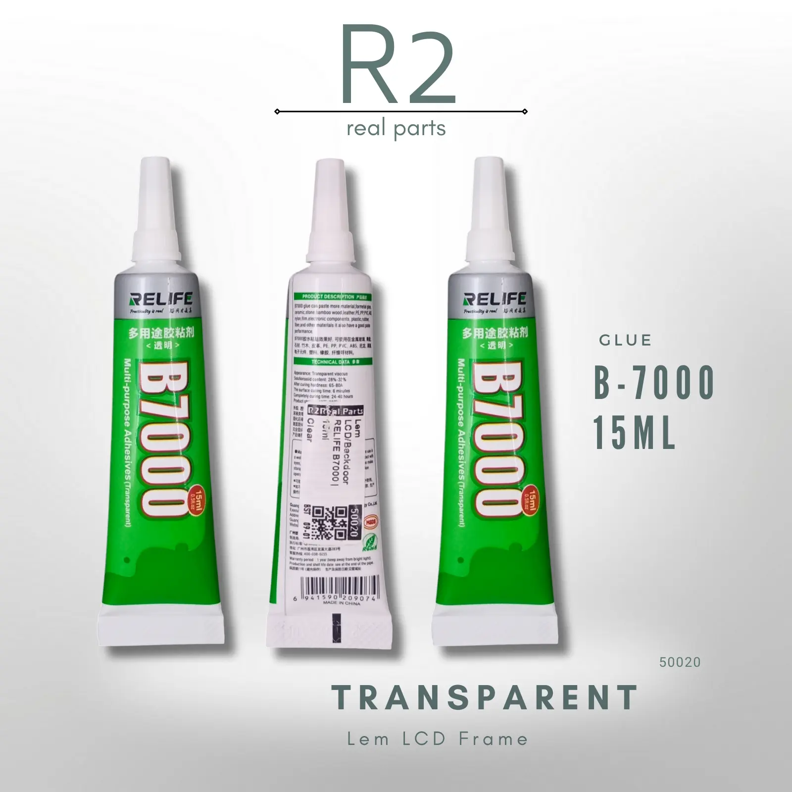 Lem B7000 Perekat LCD TS Backdoor Bening Transparan 15ml
