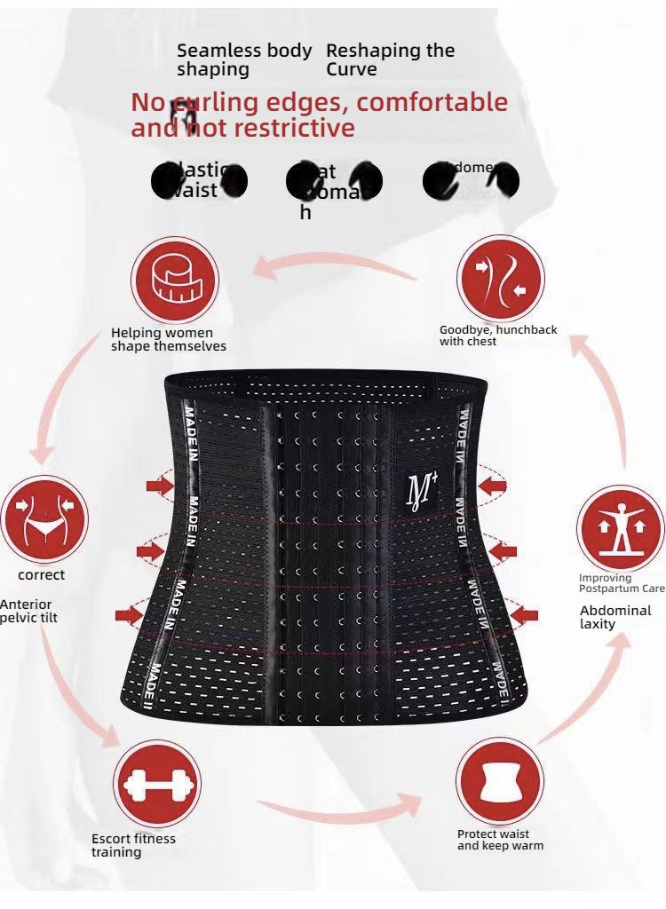 Product Introduction of Abdominal belt, waist shaping, breathable, no curling, body loss, belly drawstring, fat plus 8