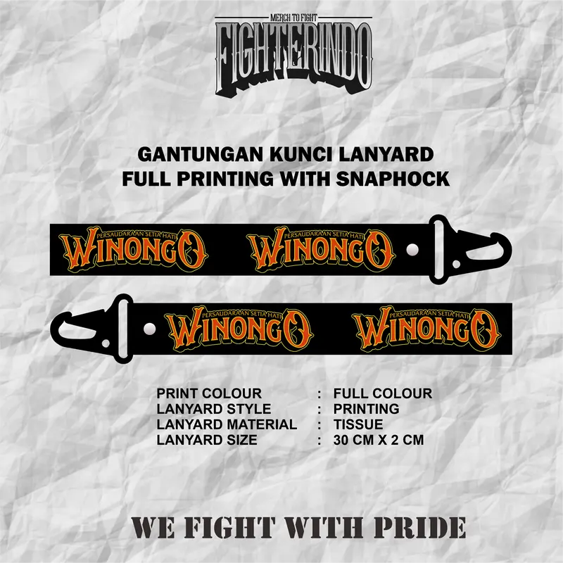 KEYCHAN PSHW GANTUNGAN KUNCI WINONGO 1903 LANYARD PRINTING SNAPHOCK STK NYELL 3