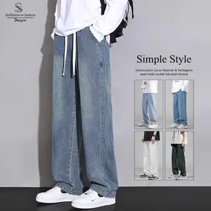 SUYX Celana Jeans Pria Bahan Denim 100% Katun Murni Nyaman & Tidak Pengap 6 Warna Klasik Mudah Kontrol Gaya