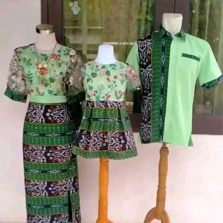 coupel tenun jepara warna hijau mox brokat garden 0