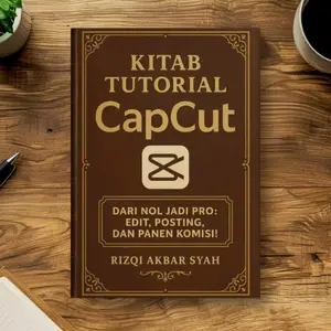 KITAB TUTORIAL CAPCUT DARI NOL JADI PRO: EDIT, POSTING, DAN PANEN KOMISI! by RISKY AKBAR SYAH (Penulis buku terlaris Hook Konten)