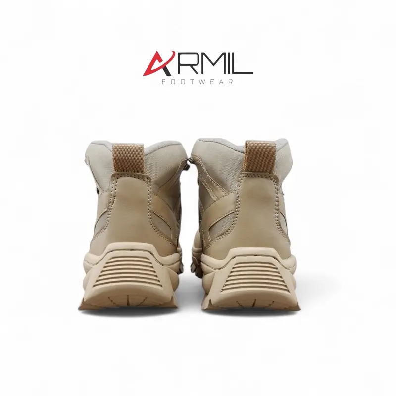 Sepatu Taktis PDL Tactical Boot Pria Anti Slip Hitam Krem Shoes Kerja 8