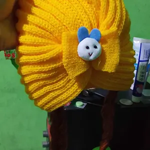 TURBAN PITA RAJUT BONEKA PAKE RAMBUT#TURBAN RAJUT BAYI LUCU#TURBAN RAJUT MURAH