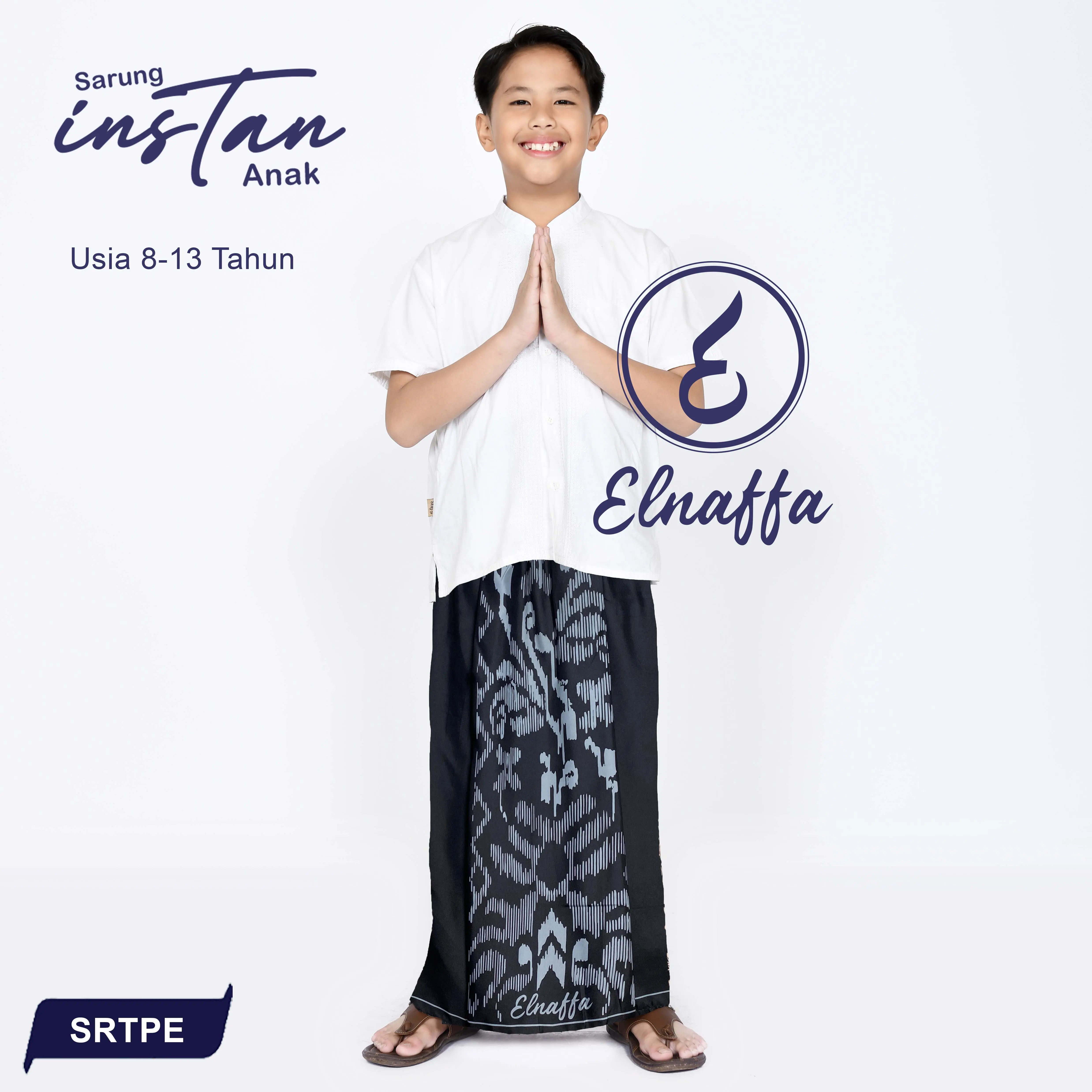 Elnaffa-Sarung Instan Anak Tanggung Usia 8-13 tahun, Motif Batik (BISA COD)