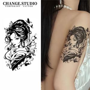 Hình Xăm Tạm Thời, Hình Xăm Oiran Nhật Bản, Kéo Dài Trong 15 Ngày, Không Thấm Nước, Không Sợ Ma Sát, Miếng Dán Hình Xăm