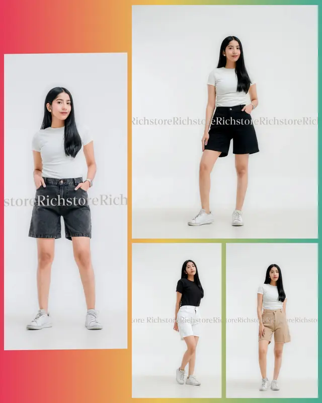 PAKET 100 RIBU DAPET 2 CELANA JEANS WANITA HOTPANTS MODEL KOREAN STYLE Denim 2