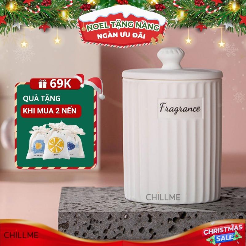  Nến thơm phòng quà tặng candle Chillme thạch cao thơm phòng ngủ decor khử mùi NTC01 