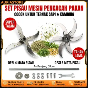 Mata Pisau Coper + Stik + Bearing Alat Cacah Rumput Sayur Multifungsi Super Tajam Untuk Pakan Ternak