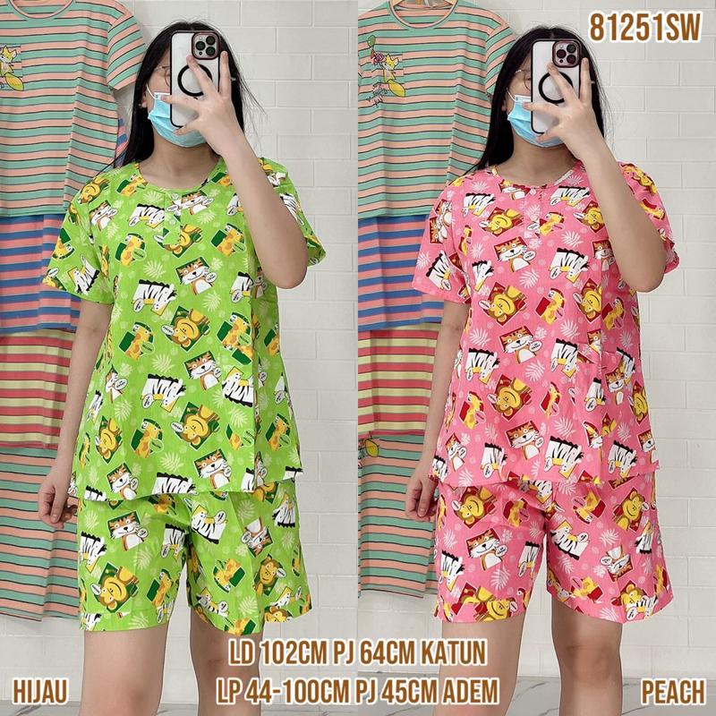 Baju Tidur Merlin HP 18 Standar Setelan Katun Motif karakter  - Bahan Katun Premium 2