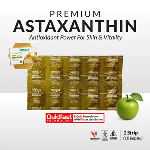 Premium Astaxanthin 12mg plus Applephenon 250mg - Asta-Gold - 1 strip 10 kapsul quidfast (tanpa boks)