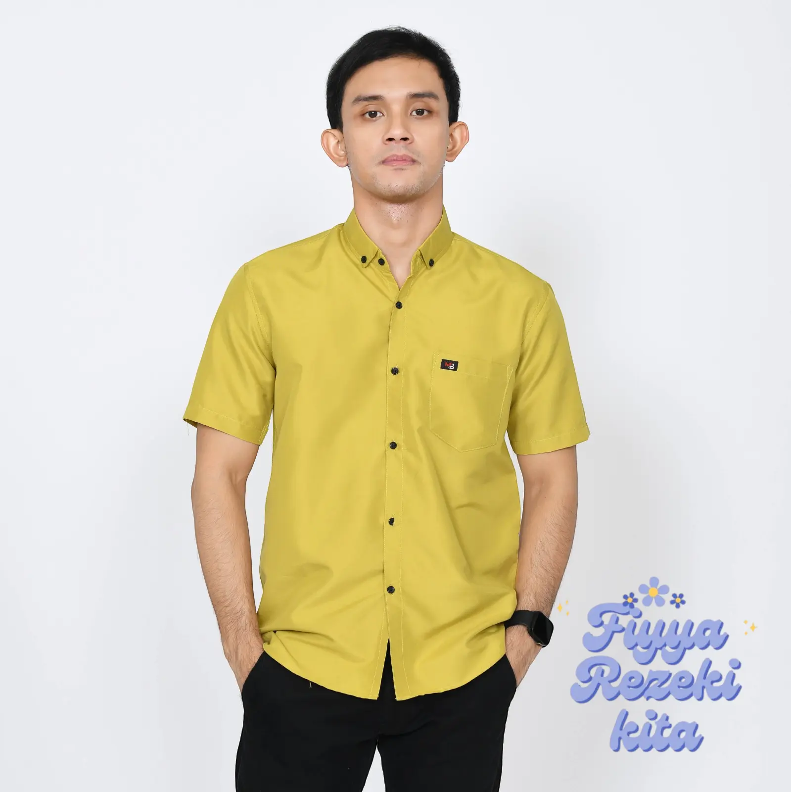KEMEJA POLOS PRIA LENGAN PENDEK TERLARIS MURAH BISA COD EDISI AWAL TAHUN