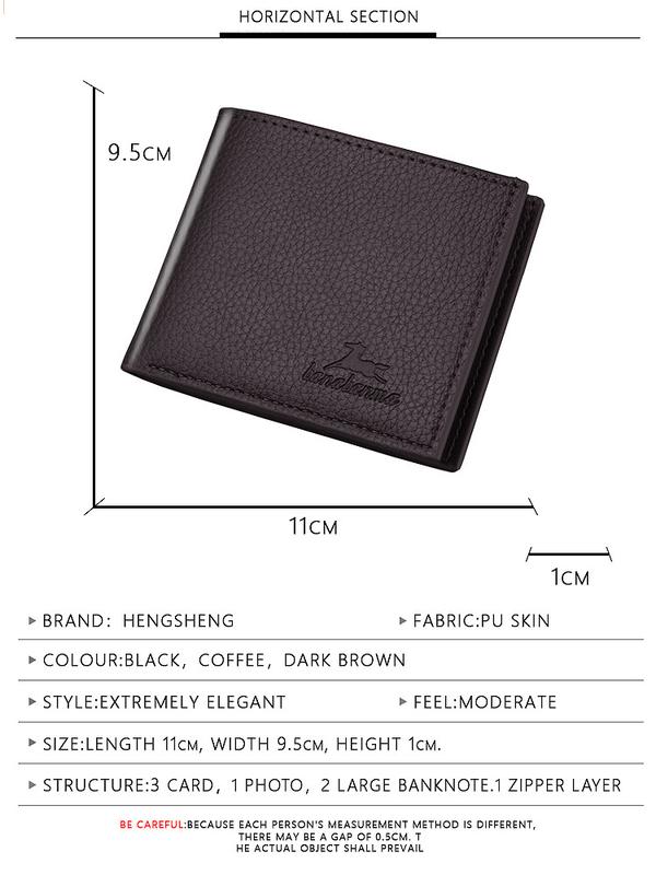 Product Introduction of Ví Nam, Kiểu Ngắn, Phong Cách Hàn Quốc, Sức Chứa Lớn, Thích Hợp Cho Doanh Nhân Và Thanh Niên, Đa Năng, Siêu Mỏng, Ví Đựng Thẻ Mới, Có Khóa Kéo, 2023 Wallet Hình Chữ Nhật Chữ Nhật Đồng Nhiều Ngăn 7