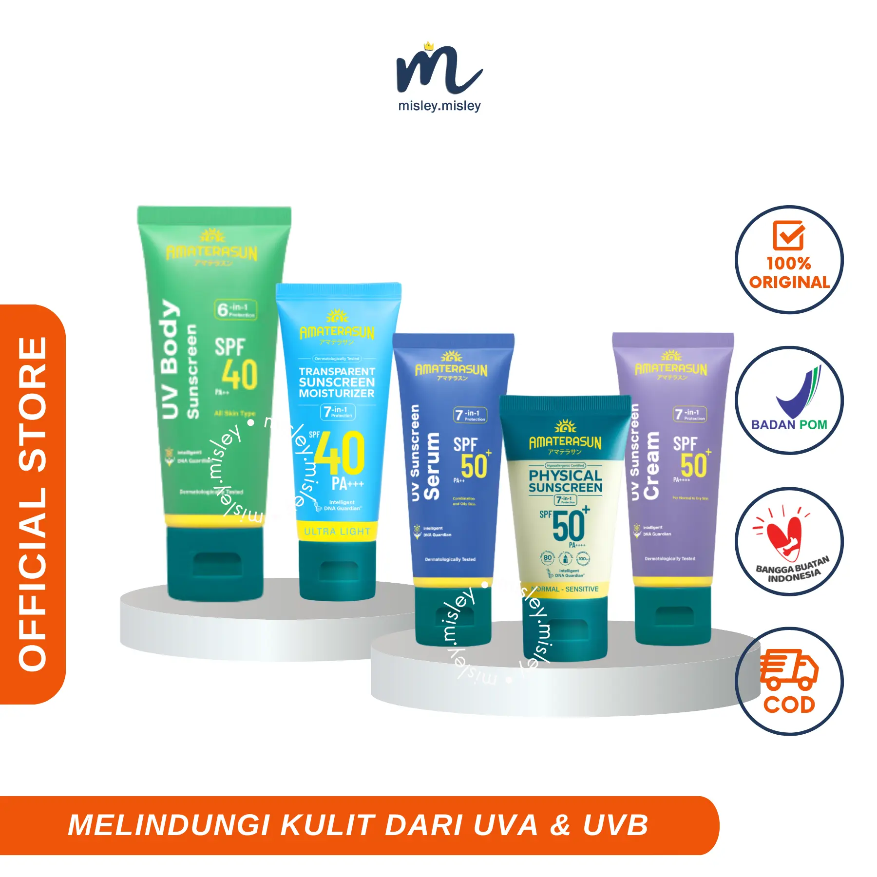 AMATERASUN Sunscreen - Transparent | Cream | Serum | Body Sunscreen | Waterbarrier | Brightening | Pore Blurring | Soothing Sunscreen Original