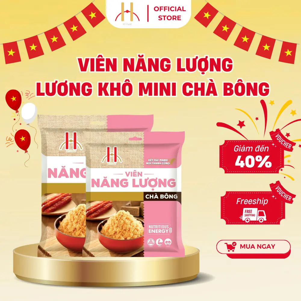 Lương Khô Mini HT-Food Đủ Vị Gói 400g, Viên Năng Lượng Mix Vị Ăn Vặt, Ăn Nhẹ Thay Bữa Bổ Sung Năng Lượng Giảm Đói No Lâu