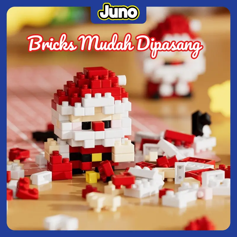 JUNO Nano Block Superhero Karakter Bricks DIY Mainan Balok Susun Mainan Anak Mainan Edukasi Puzzle 1