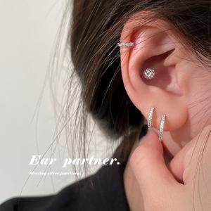 EAR PARTNER-女性用ピアスアップ エアークリップ 高級ジルコンイヤリング 寝ている間に外さなくて良い（eh-1954）