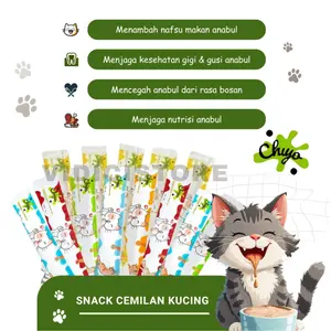 Camilan Makanan Kucing Basah Chiyo / Camilan Stik Penggemuk Kucing/ Camilan Kucing Penggemuk