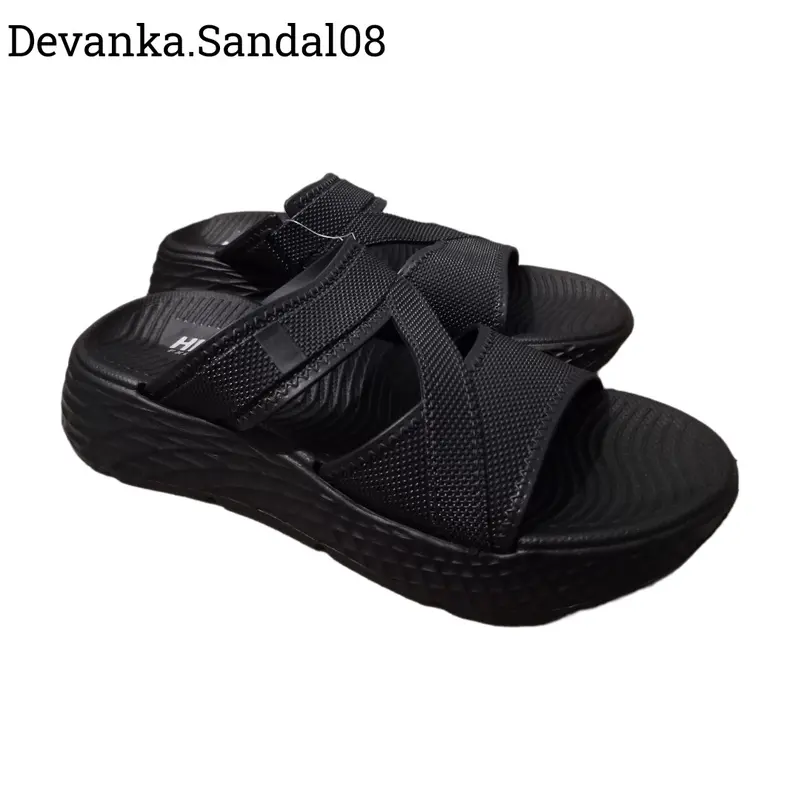Sandal Selop Wanita Wedges Kekinian Elegan Korean Style Karet Empuk 3
