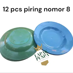 12 pcs piring plastik warna mc ukuran nomor 8 diameter 19,5 cm 12 pcs piring plastik warna mc ukuran nomor 8 diameter 19,5 cm