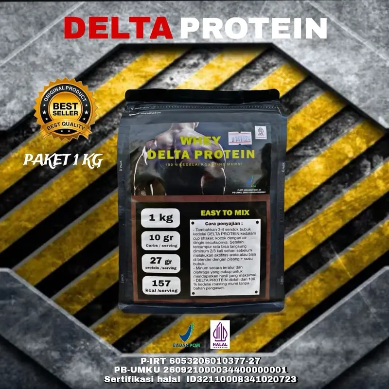 WHEY DELTA PROTEIN 500 GRAM 100% SUSU PROTEIN KEDELAI MURNI 2