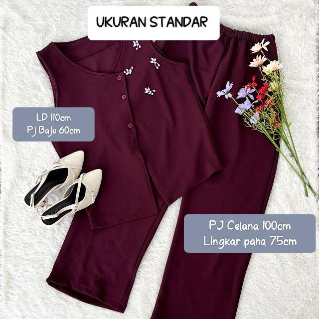 Oneset Vest Erika / setelan rompi wanita