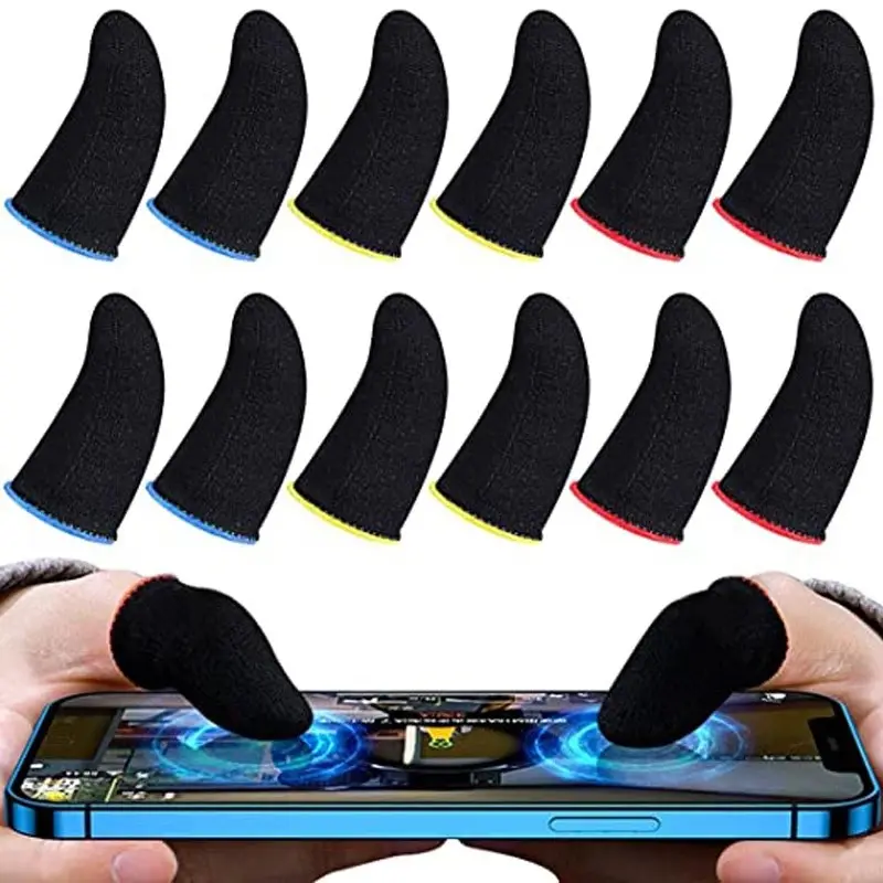 Tay Áo Ngón Tay, 5 Cặp, Dành Cho Trò Chơi Di Động PUBG, Liền Mạch, Chống Mồ Hôi, Thoáng Khí, Găng Cánh Tay, Thích Hợp Cho Màn Hình Cảm Ứng Nhạy Cảm, Tuyệt Vời Để Chơi Game 0