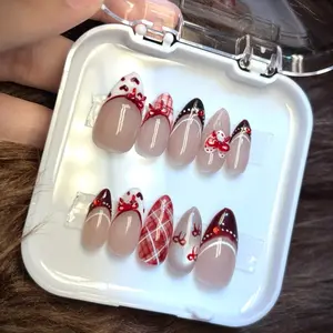 PRESS ON NAILS by FRIZA BEAUTY SALON free lem+kikir+stick bisa custom ukuran dan panjang