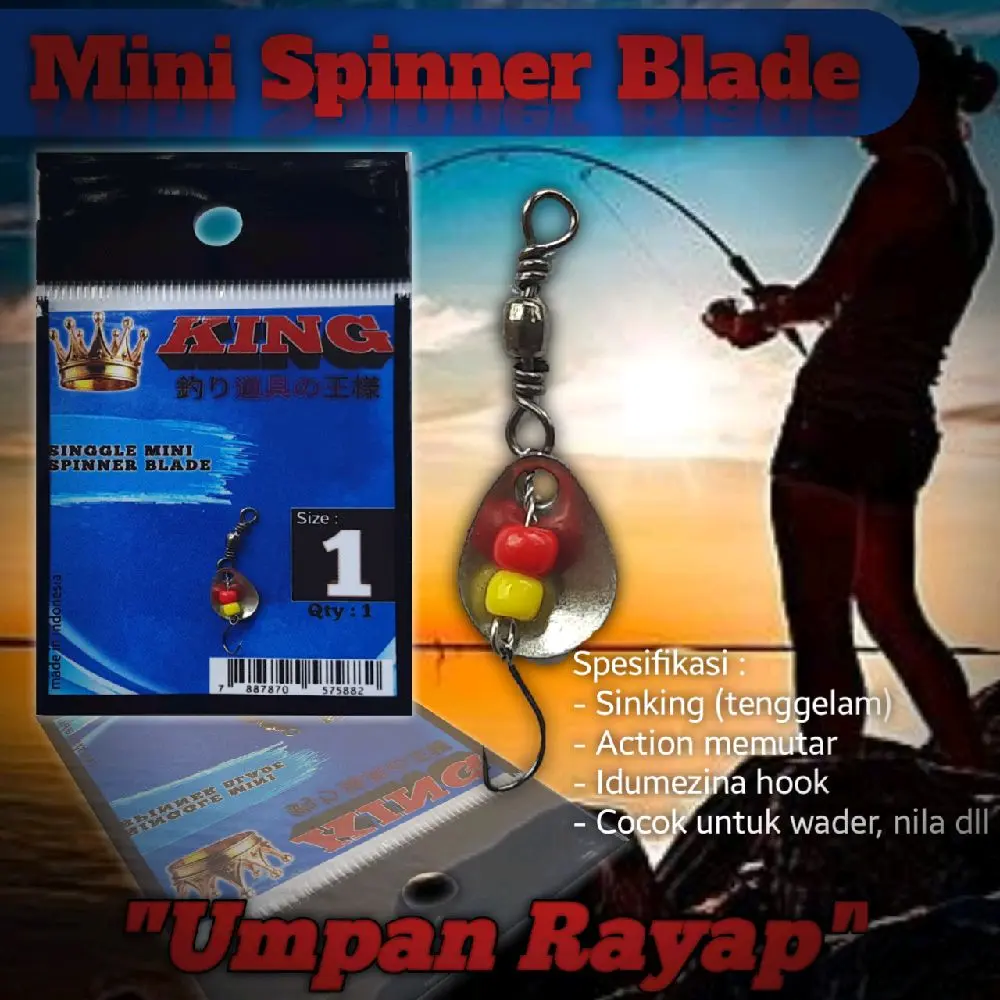 Umpan pancing rayap casting spinner blade 3.5cm dan 4.5cm hengjia umpan casting wader umpan rayap casting hampala/palung gabus toman