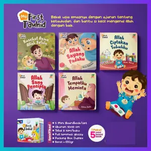 buku  My First Tauhid seri tauhid pertamaku bayi 0 6 12 bulan soft Baby Book Superlengkap sensory newborn journal english series aktivitas anak 1 2 3 tahun muslim 100 kata pertamaku mini boardbook