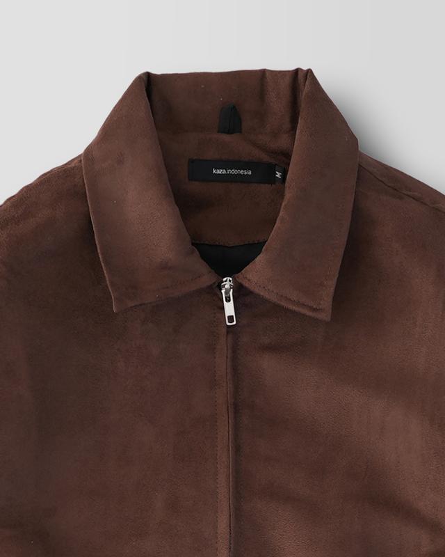 Wear Kaza Indonesia - Amberdi Suede Boxy Jacket 'Brown' 1