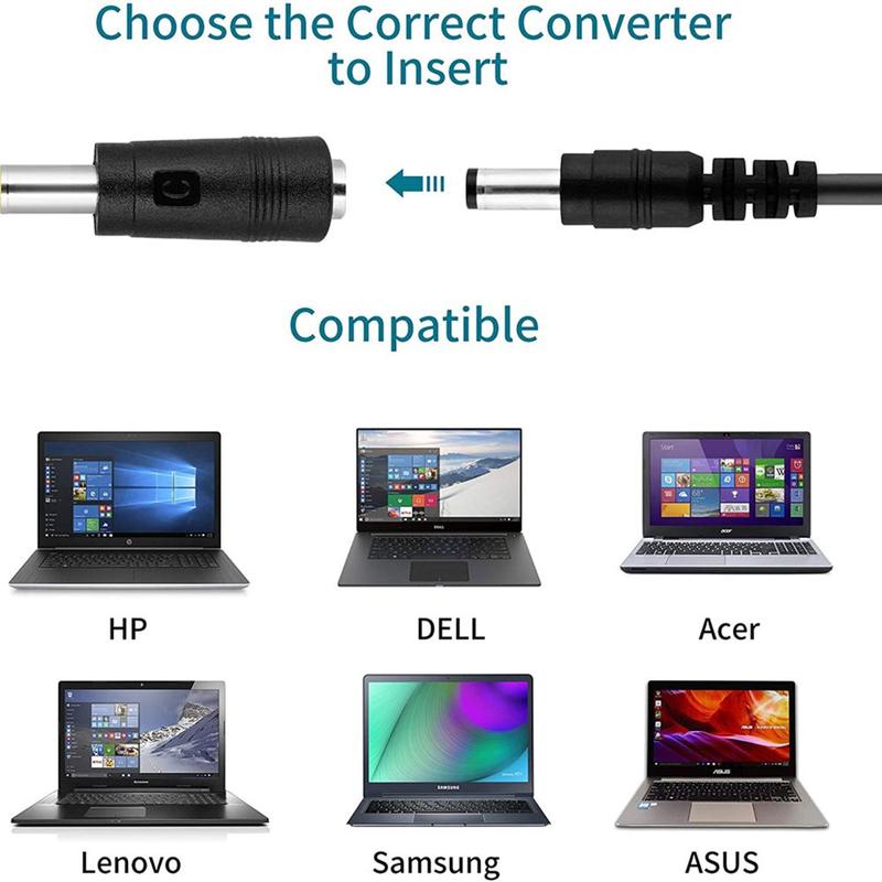 Product Introduction of Palam Penukaran Penyesuai Kuasa Komputer Riba, Universal, Set 8, Pemisah HUB 8 dalam 1, Penyambung DC, Penyesuai Bekalan Kuasa DC, Palam DC ke USB, Palam Boleh Tukar 10