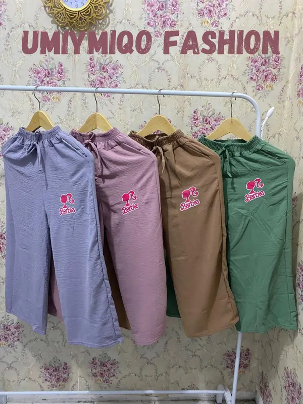 Celana Kulot Anak Crinkle Premium Model Berbie Usia 5-12 Tahun - Promo Fashion 3