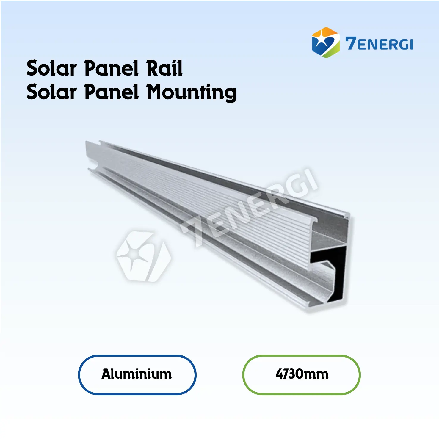 Aluminium PV Mounting Rail 4730mm Alloy 6005 / Solar Panel Rail -  Solar Panel PV Mounting Rail / Solar Module