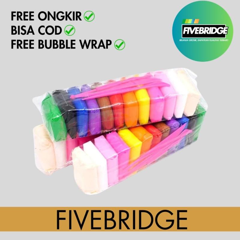 Clay Polymer Mainan Anak Isi 12pcs Edukasi Slime Clay Dough Colour 1