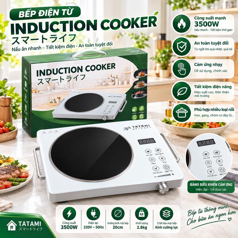 Bếp Hồng Ngoại Cao Cấp ( PREMIUM ) TATAMI Cảm Ứng Đa Chức Năng Công Suất 3500W
