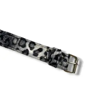 Ikat Pinggang Leopard Putih Gesper Pria Wanita Belt Sintetis Bludru Ukuran 120cm Termurah