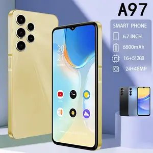 Smartphone A97 6.7Inch HD Screen 16+512GB 5G Mobile Phone Android Support 2 SIM Card 1 Year Warranty