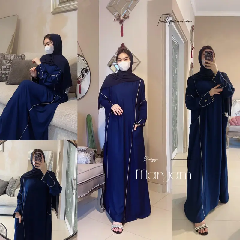 MARYAM Abaya Twill Premium BY Fairuz Muslim Gamis 6