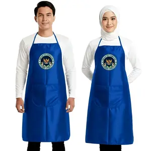 Apron Waterproof Sablon BGN Badan Gizi Nasional Celemek Dapur MBG Anti Air dan Minyak Bahan PVC untuk Pria dan Wanita