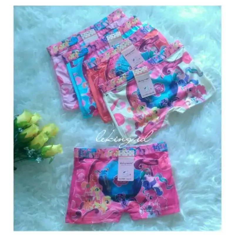 GROSIR 12 PCS / 1 LUSIN BOXER ANAK CEWEK KARTUN CANTIK 1